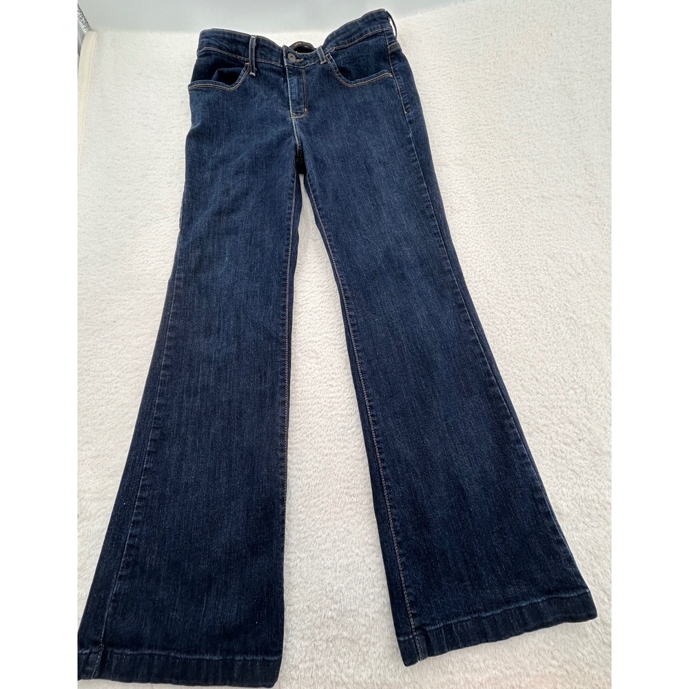 Levis 515 Women Bootcut Jeans Dark Wash Stretch Denim Size 16M Indigo Flared Leg